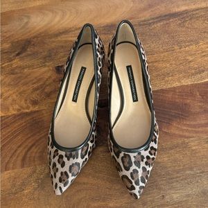 French Connection Kornelia Calf-Hair Leopard print Pumps, Size 8.5